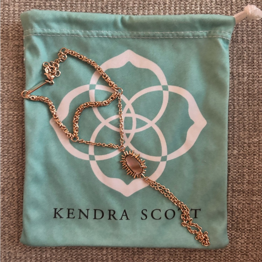 Kendra Scott Gold and light grey Earrings - Picture 3 of 3